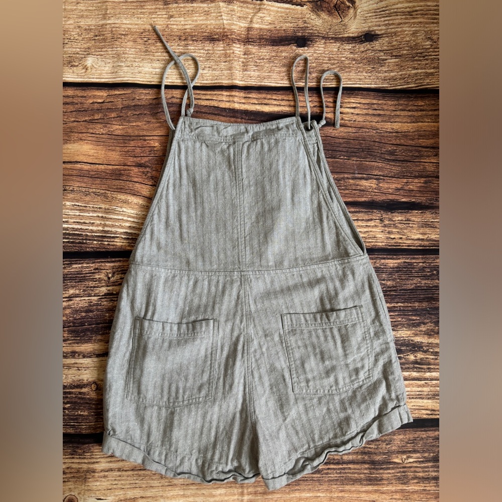 Levitate Dune Hemp Grey Herringbone Romper Shortall Shorts Overalls Jumper Large - Picture 5 of 8